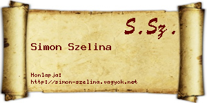Simon Szelina névjegykártya